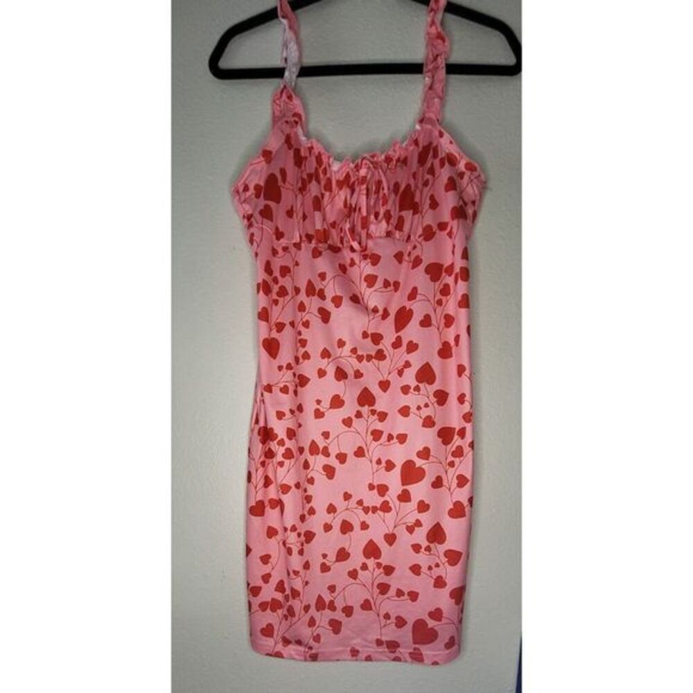 Shein red and‎ pink dress.